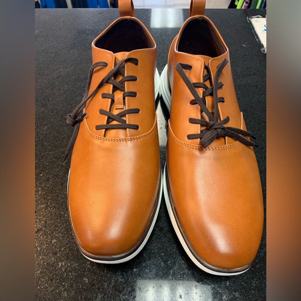 Sz 13 Bennett Genuine Leather Loafers Memory Foam Insole Goodfellow & Co™ Cognac