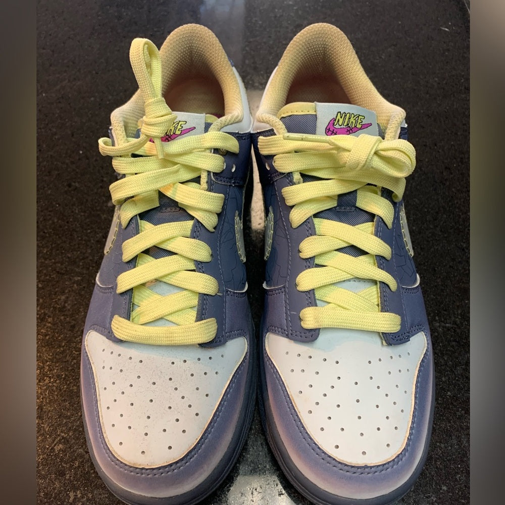 Nike Blue and Yellow Retro Sneakers Halloween 2023