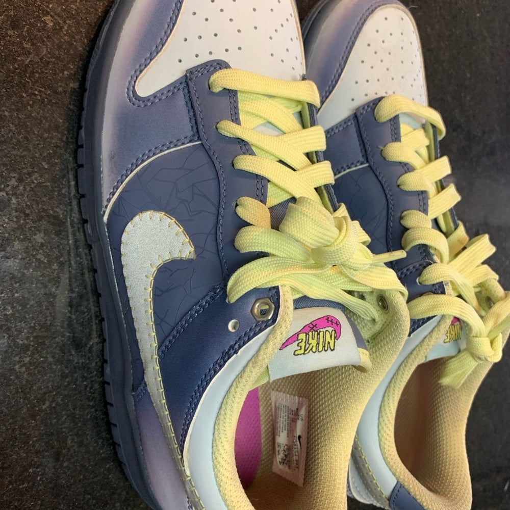 Nike Blue and Yellow Retro Sneakers Halloween 2023