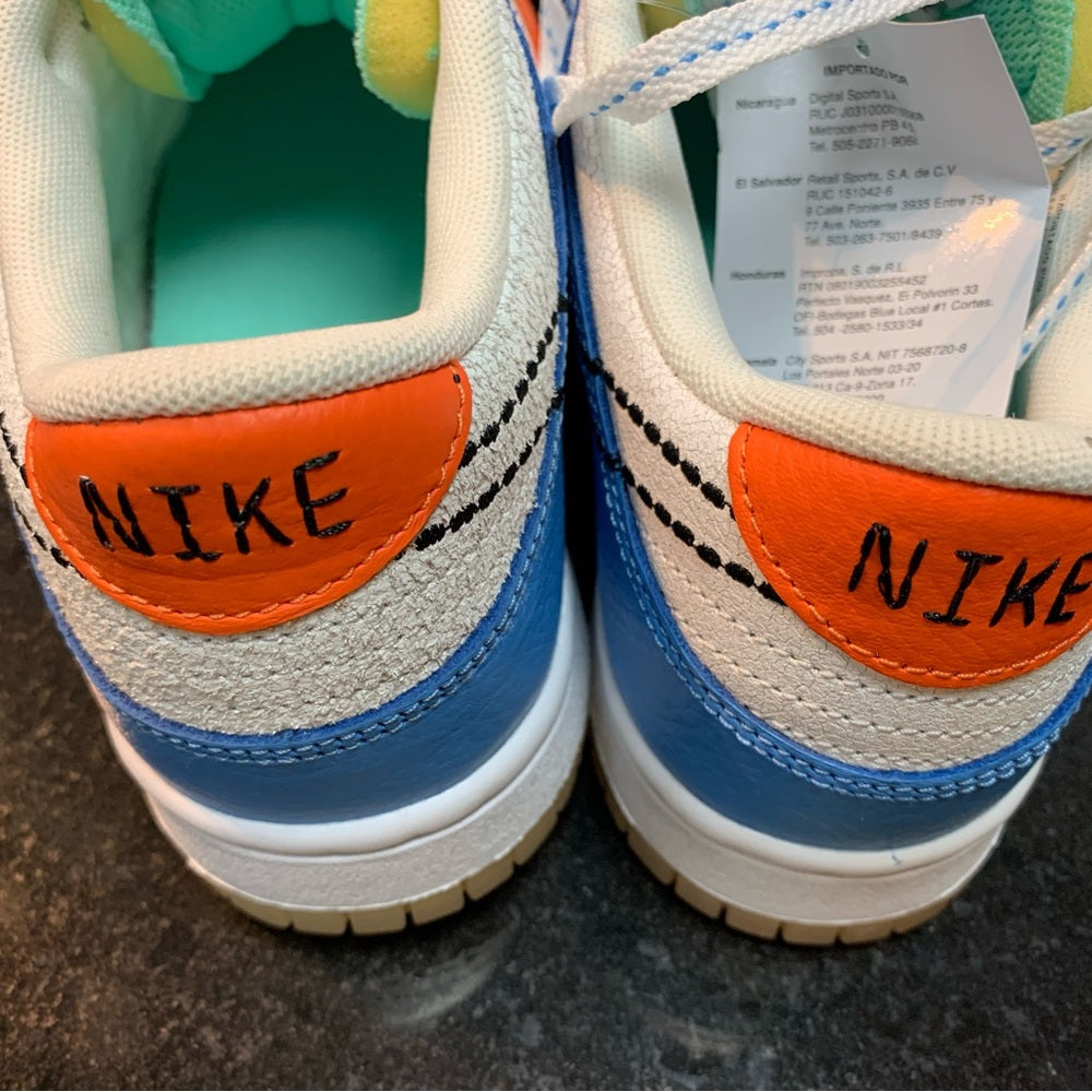 Nike DUNK Low 6.5GS/8WMNS, WHITE/ BLACK- SAFETY ORANGE. In hand, ships today!