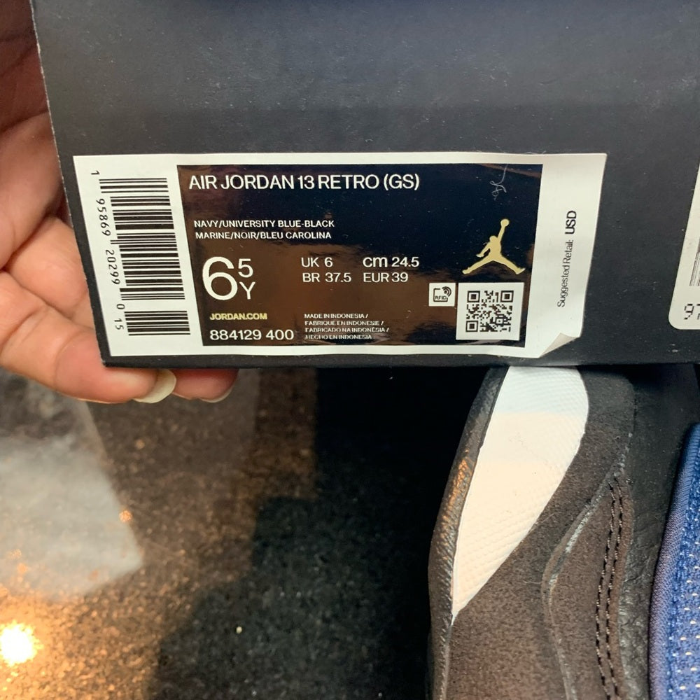 Jordan Sz various retro 13 big kids Blue and Black Sneakers Modern Design