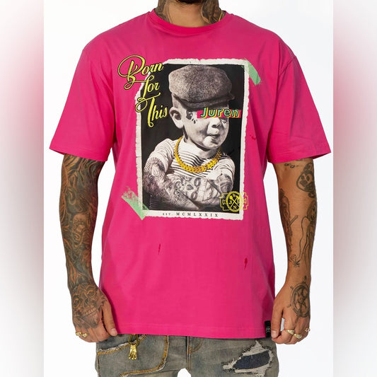 Juren graphic tee sz Various hot pink
