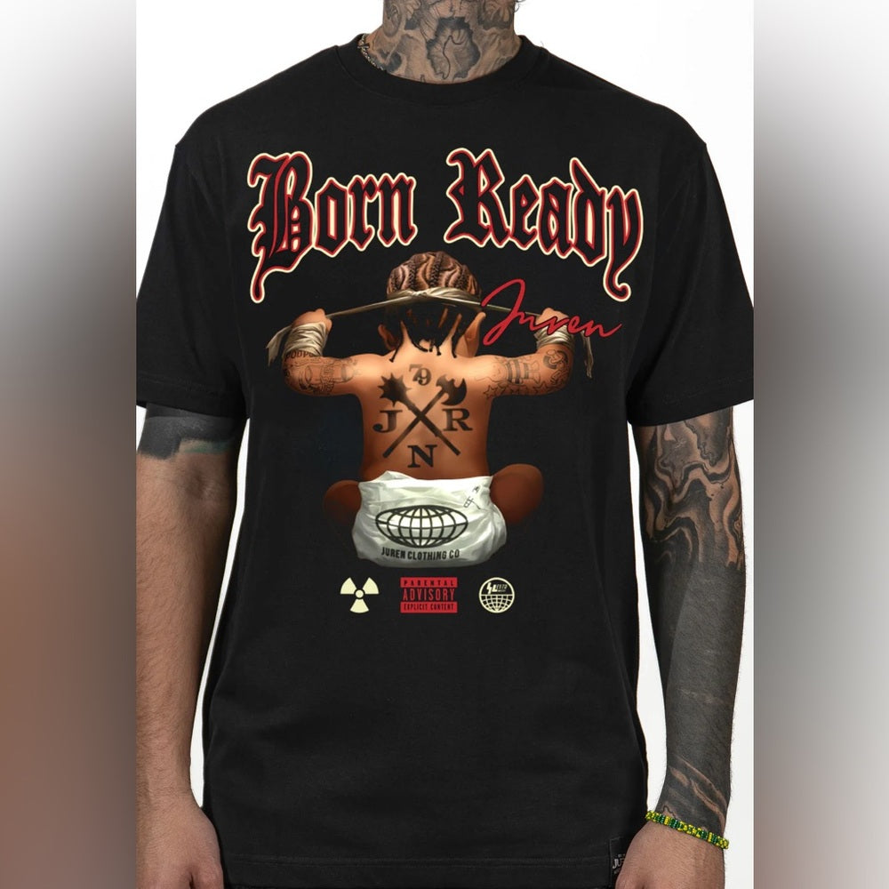 Born Ready graphic tee sz various black