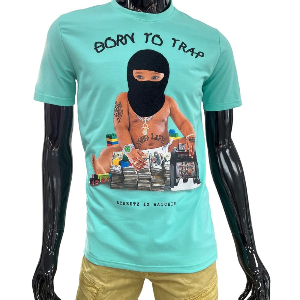 Born 2 trap graphic tee stitch tee  sz various