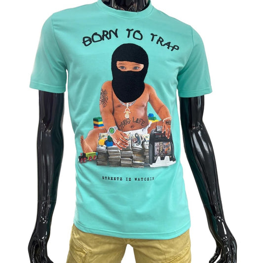 Born 2 trap graphic tee stitch tee  sz various