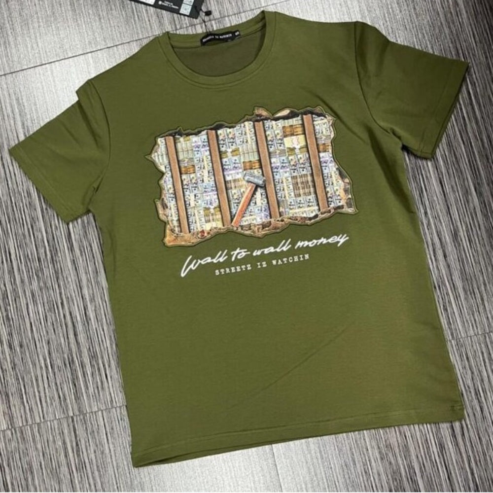 Wall to wall money graphic tee sz various