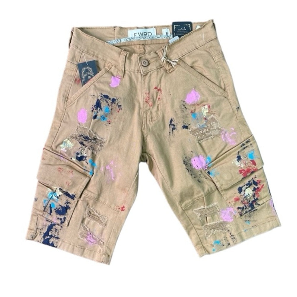 Kids khaki Paintsplash cargo
