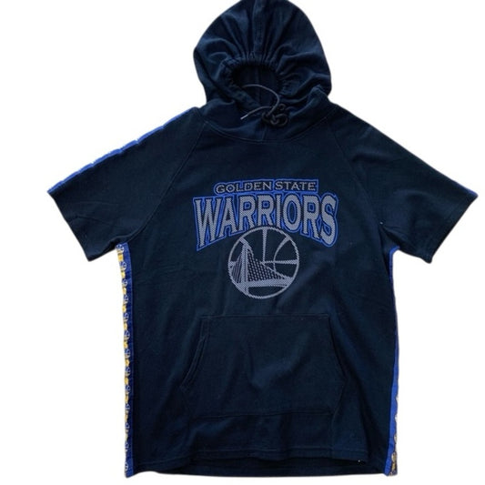 Golden State Warriors Black Hoodie warm up sweatshirt Sz small