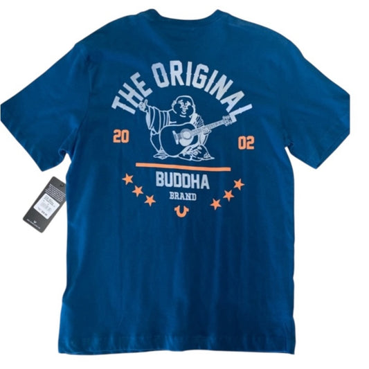 True Religion Men's Blue T-Shirt Sz small