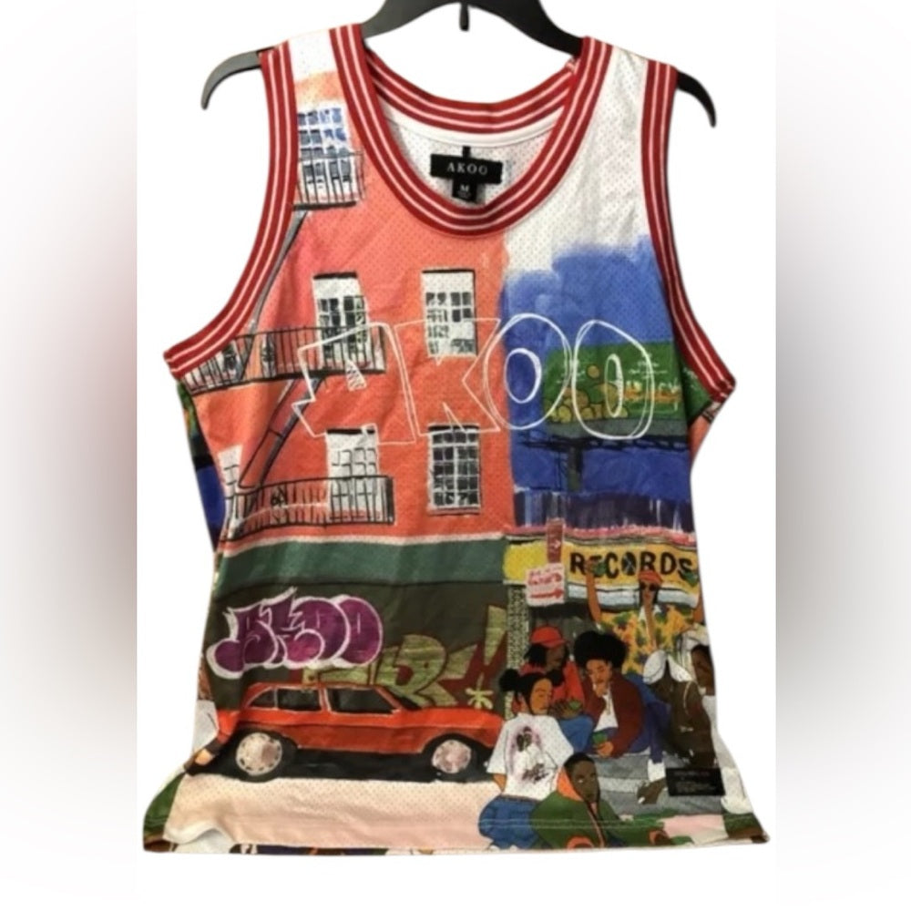 Akoo graphic jersey Sz large