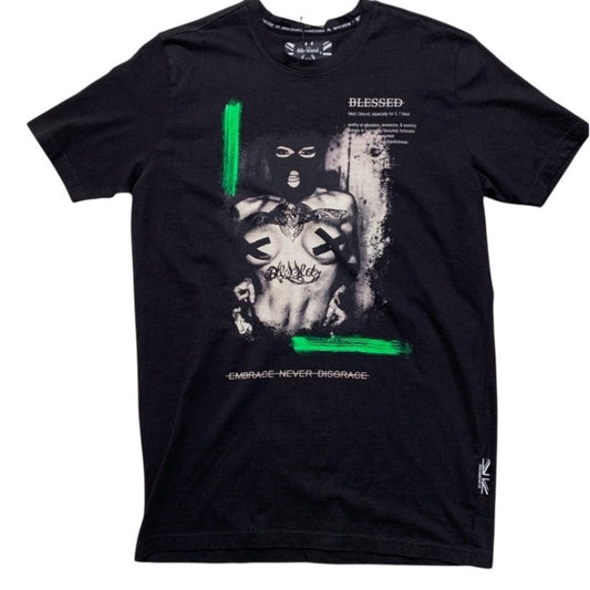 Blessed graphic tee Sz medium black