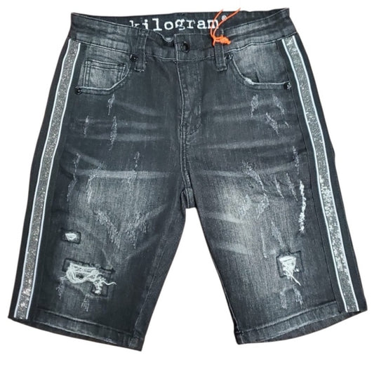 Sz Various denim side stripe jean shorts