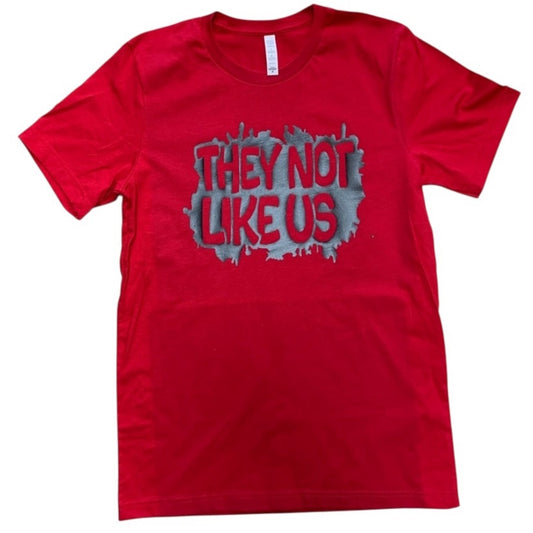 Red Graphic T-Shirt they not like us SZ various