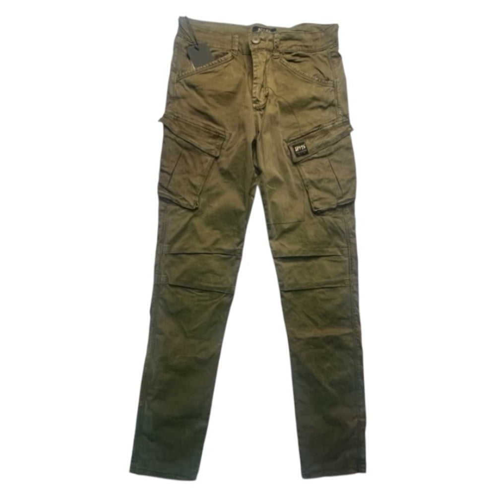 Sz Various olive green cargos side pockets