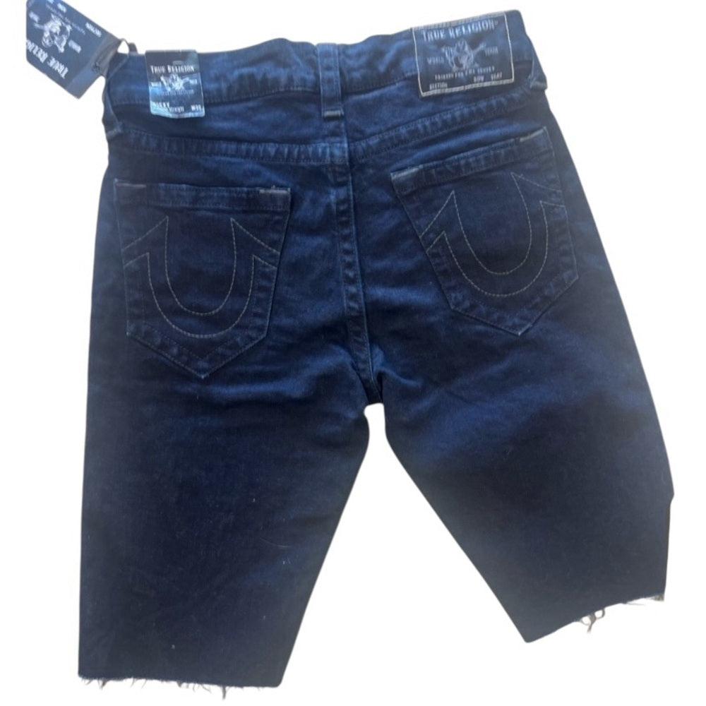 Sz 30 true religion jean shorts navy blue