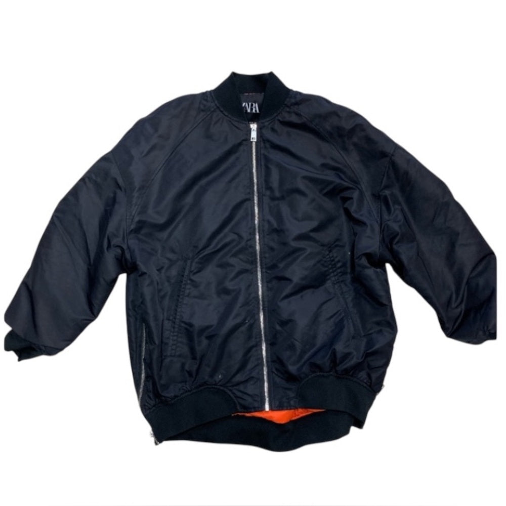 Zara women’s  Black Bomber Jacket