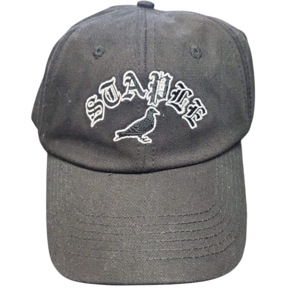 Staple dad cap black osfa
