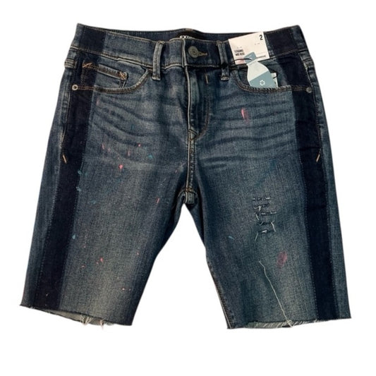 Custom women express leggings shorts Sz 2