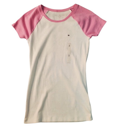 Tommy Hilfiger shirt sz small pink white