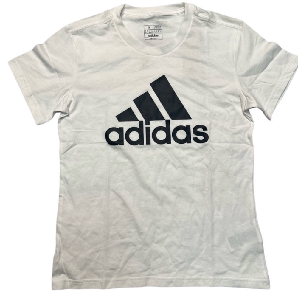 Adidas women’s tee sz small white & black