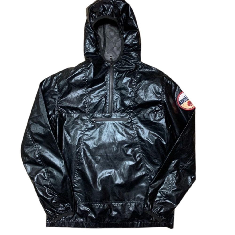 Black windbreaker Hooded Jacket Sz med