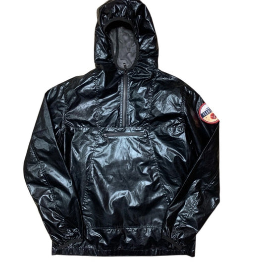 Black windbreaker Hooded Jacket Sz med