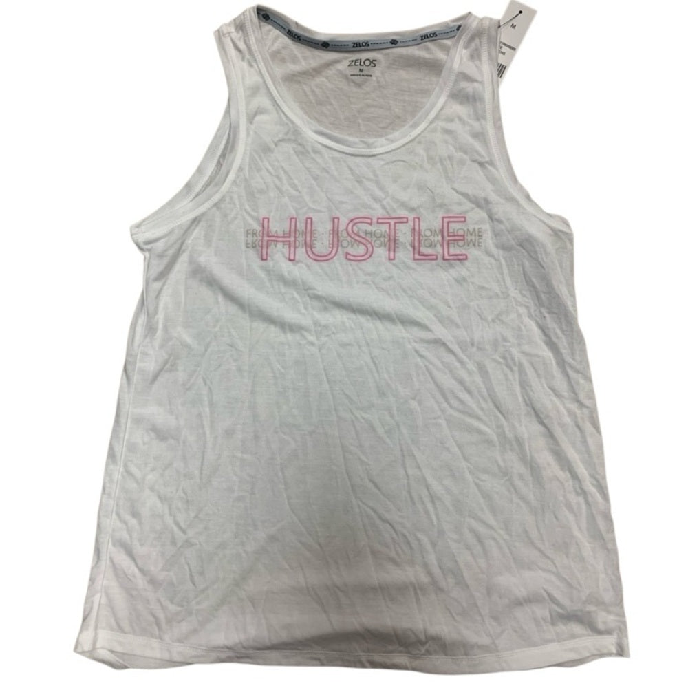 Hustle tank top white Sz various