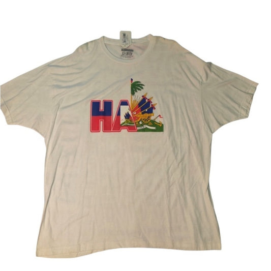 Hati Sz 2xl White Graphic T-Shirt with Colorful Print