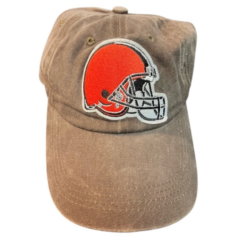 Brown Cap with Red Football Logo