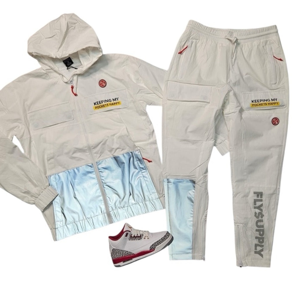 Fly supply wind breaker sweatsuit 2 piece Sz various