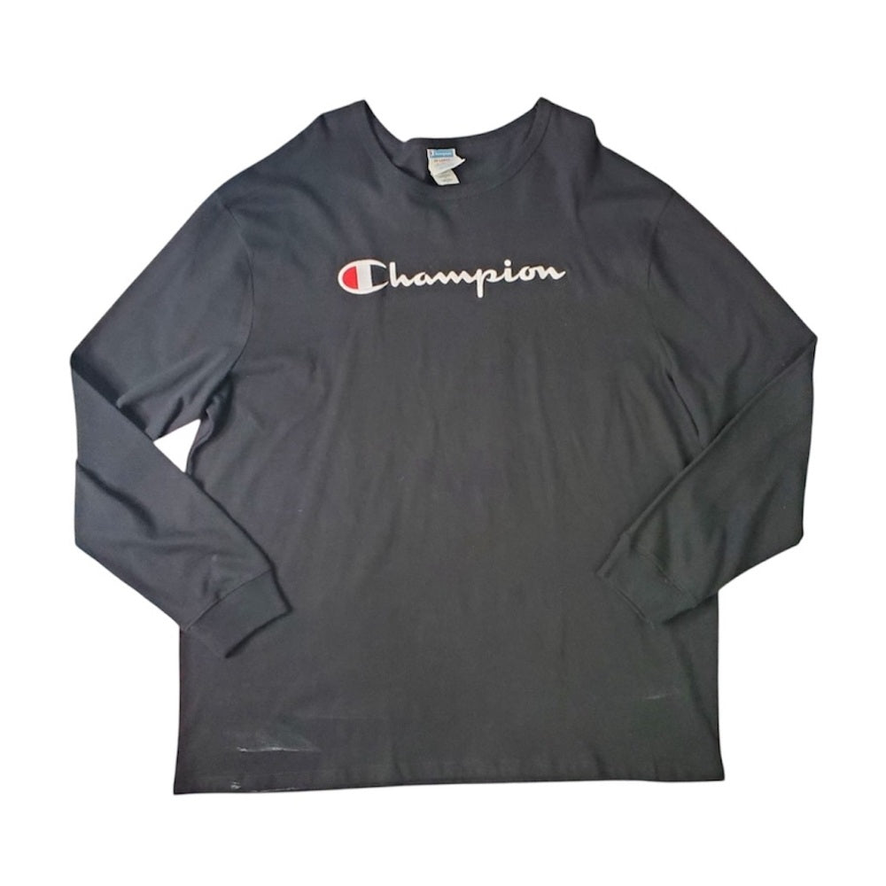 Sz 3xl black champion longsleeve stitch tee