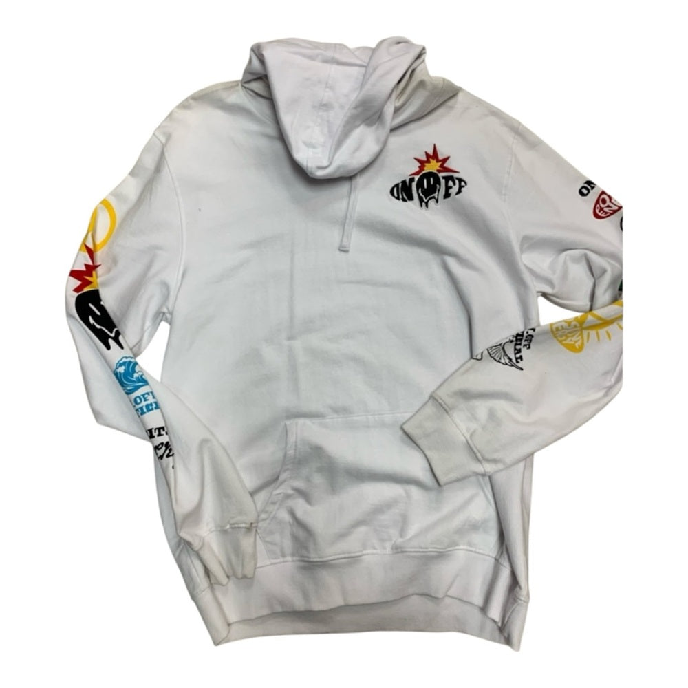White Graphic Hoodie Sz xl