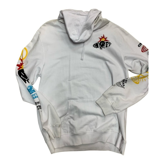 White Graphic Hoodie Sz xl