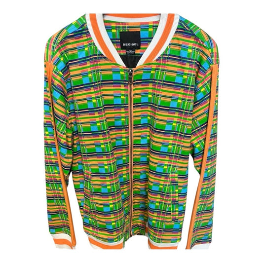 Orange plaid jacket Sz 2 Xl