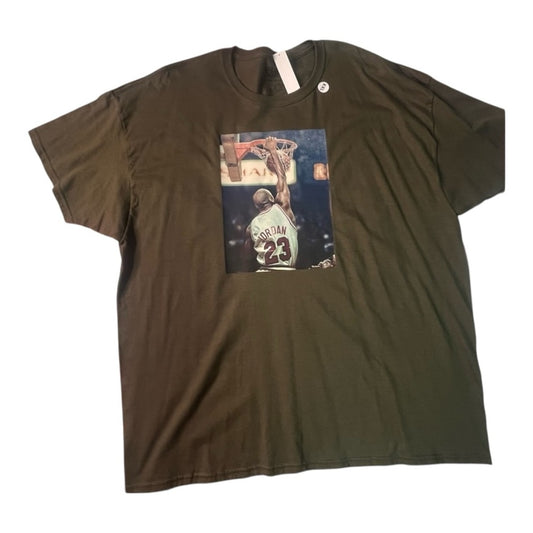 Jordan graphic tee olive green Sz 2xl