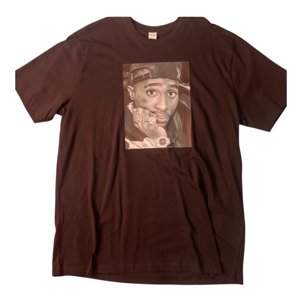 Sz 3xl 2 pac graphic tee black