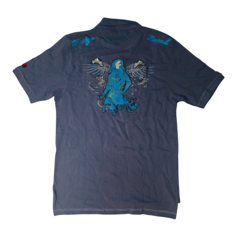 Men's Blue Polo Shirt Sz 3XL