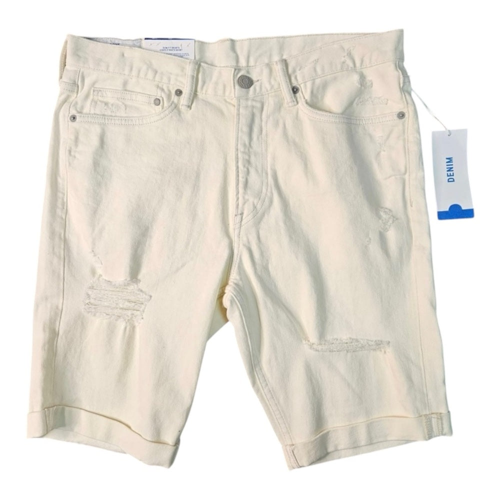 Sz 32 white H&M denim jean shorts