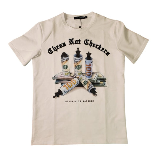 Chess not checkers tee Sz Various white