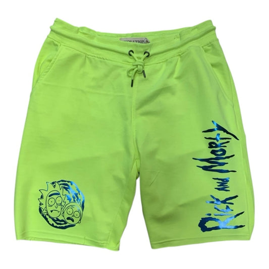 Neon Green Rick and Morty Shorts Sz various