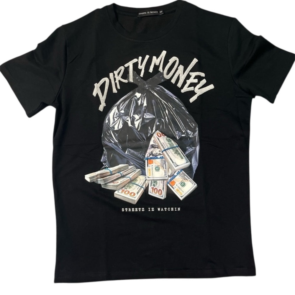 Dirty money graphic tee Sz various black