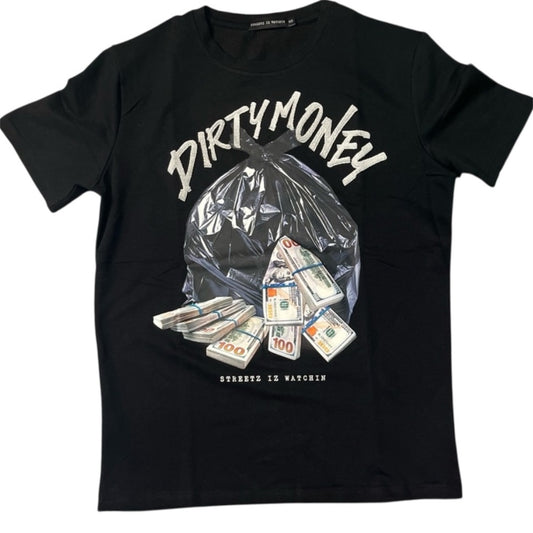 Dirty money graphic tee Sz various black