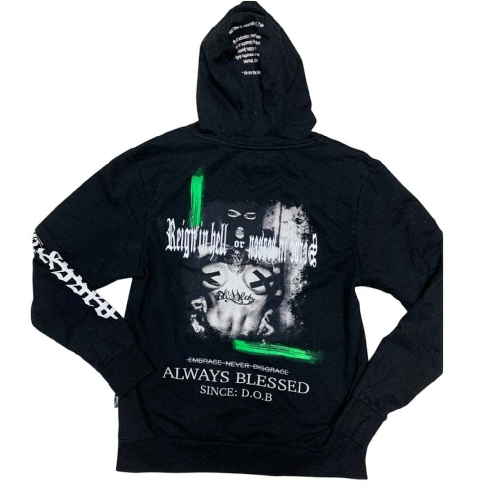 Black Graphic Hoodie