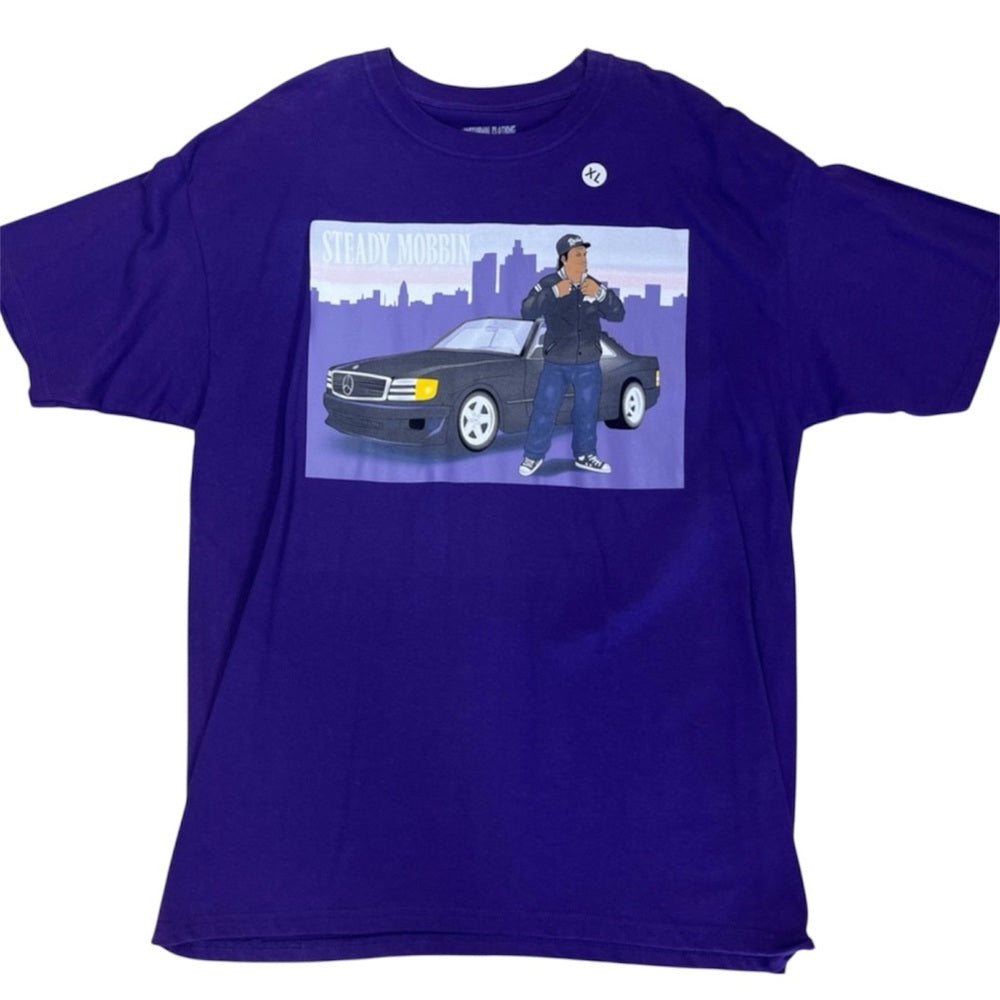 Purple Graphic Men's Shirt sz xl steady mobbin
