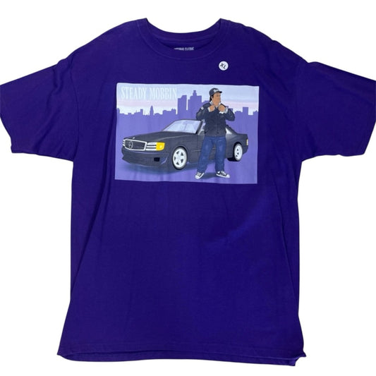 Purple Graphic Men's Shirt sz xl steady mobbin