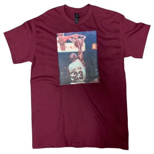 Jordan Graphic Tee in Maroon Sz various