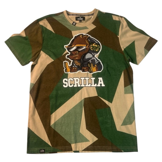 Sz Large scrilla t shirt Camo