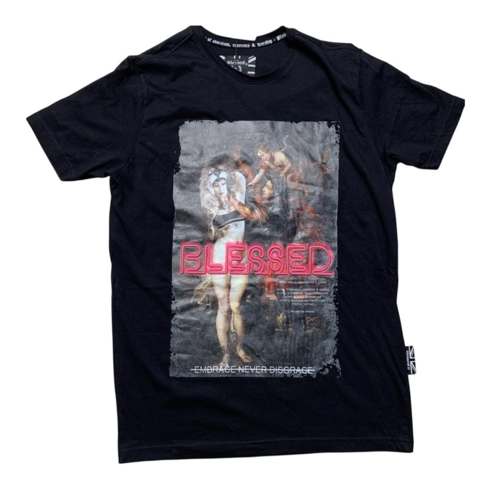 Black graphic tee Sz M blessed brand