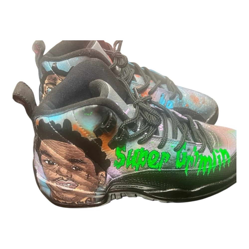 Kodak black custom Sz 4.5 air Jordan retro 12