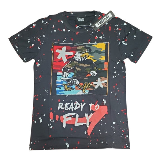 Ready to fly graphic tee shirt